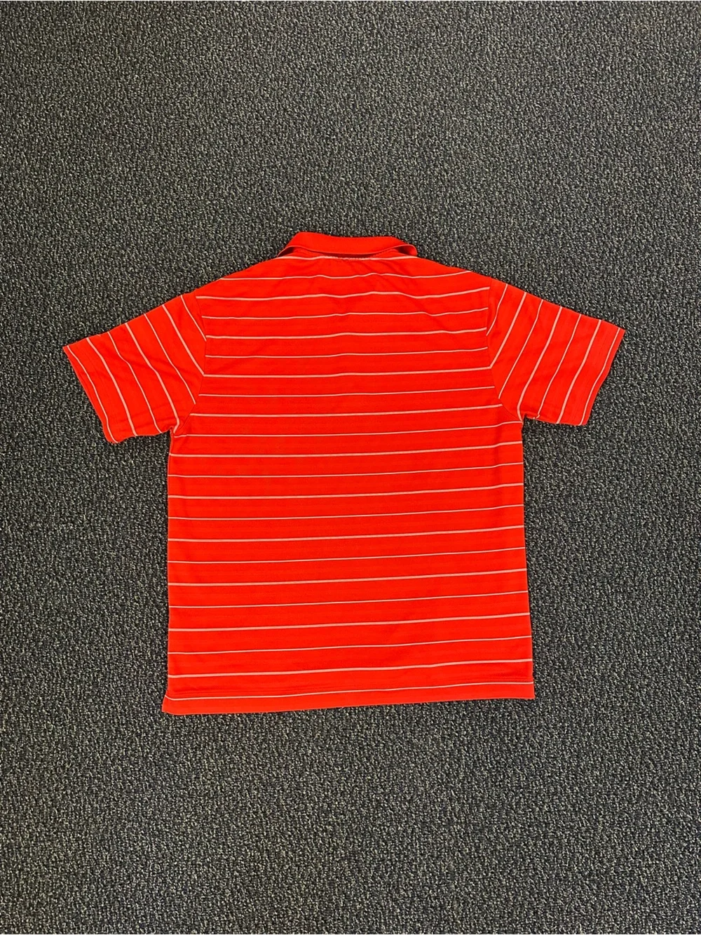 Nike Red Polo with Thin White Stripes Size Medium